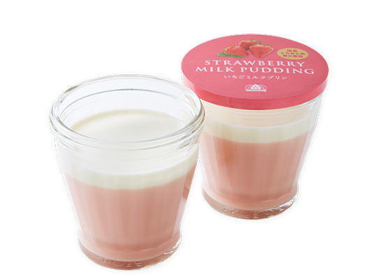 生クリームと食べる
いちごミルクプリン