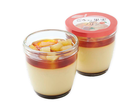 ごろっと果実deプリン
（カラメルりんご）